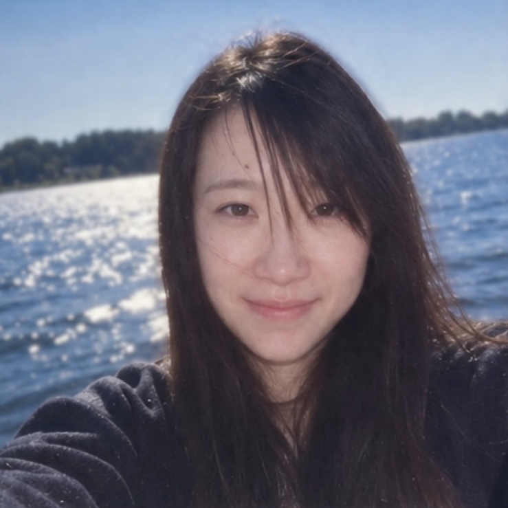 Helena on a boat on Lake Mendota in Madison
